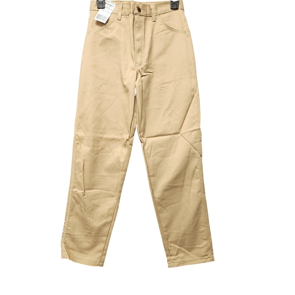 Vintage Wrangler Twill Pants Women 16R Tan High Rise Straight Twill Workwear NEW